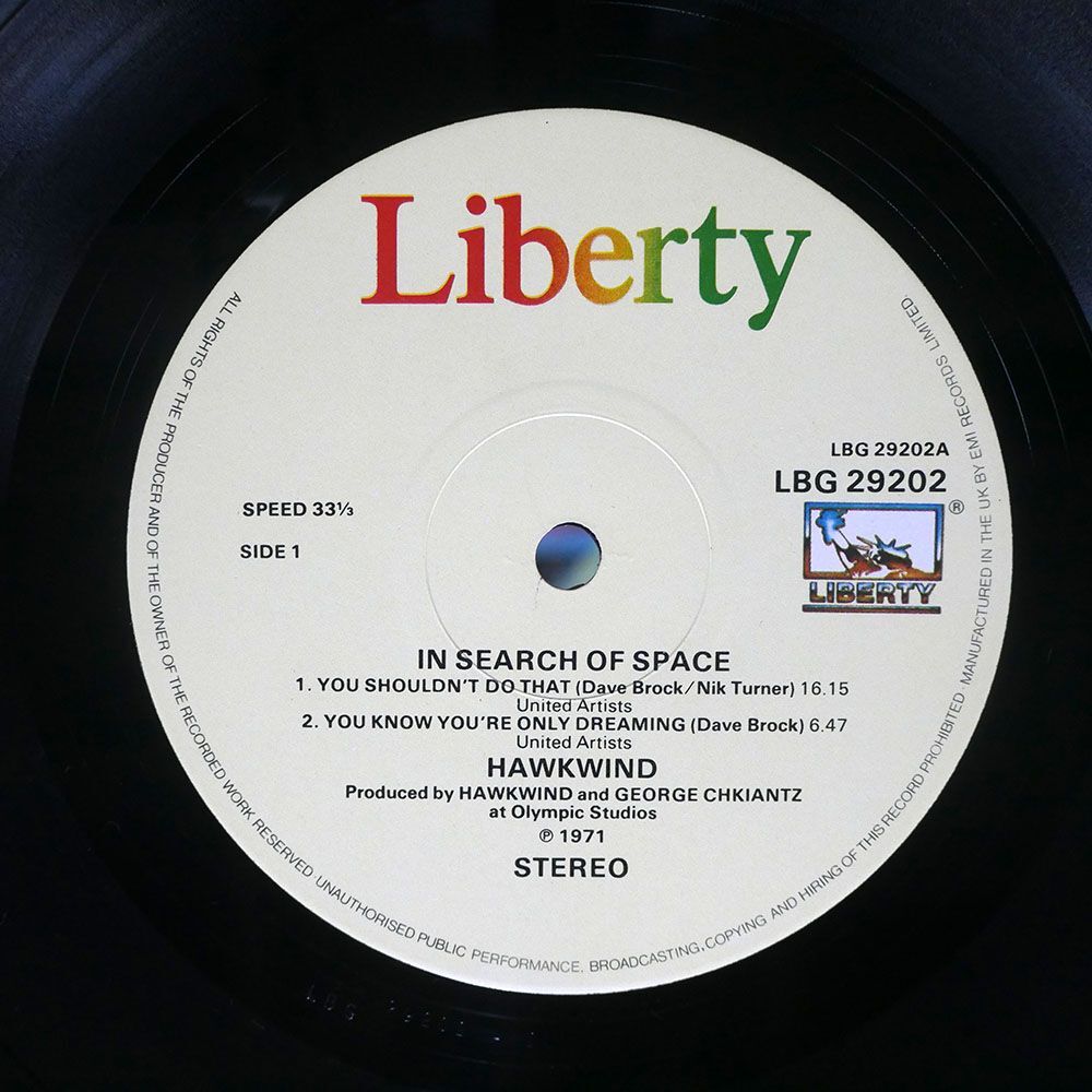 HAWKWIND/X IN SEARCH OF SPACE/LIBERTY LBG29202 LPの画像2