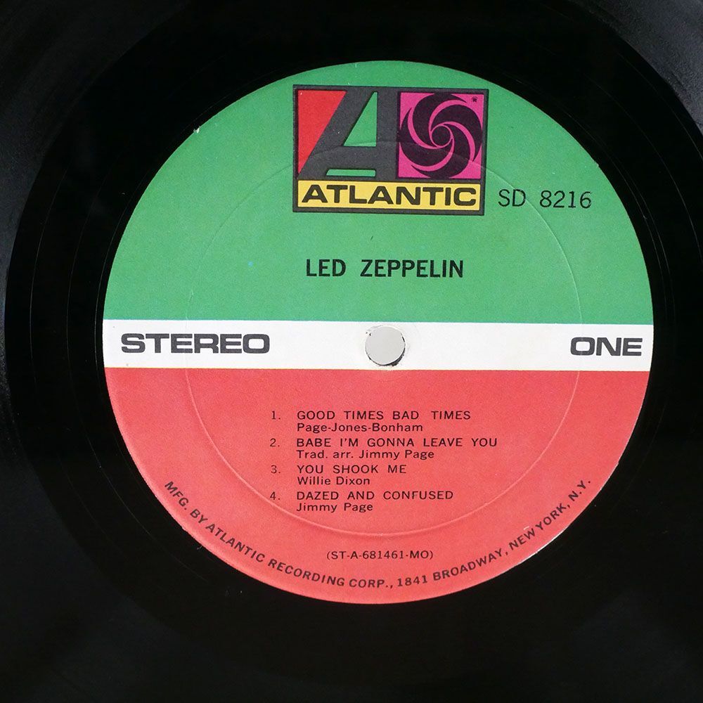 LED ZEPPELIN/LED ZEPPELIN/ATLANTIC SD8216 LP