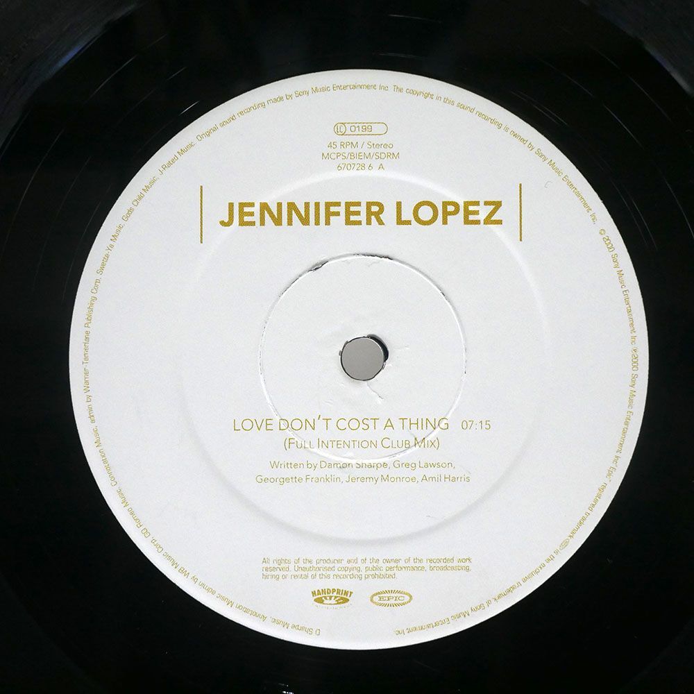 英 JENNIFER LOPEZ/LOVE DON’T COST A THING/EPIC 6707286 12の画像2