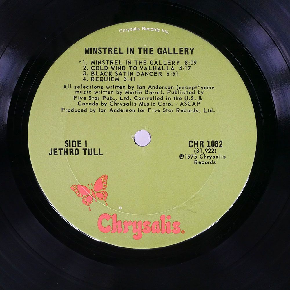 JETHRO TULL/MINSTREL IN THE GALLERY/CHRYSALIS CHR1082 LPの画像2