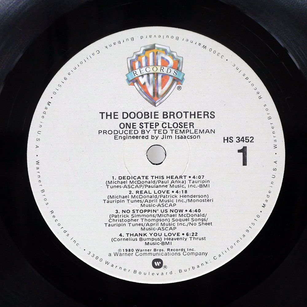 米 DOOBIE BROTHERS/ONE STEP CLOSER/WARNER BROS. HS3452 LP_画像2