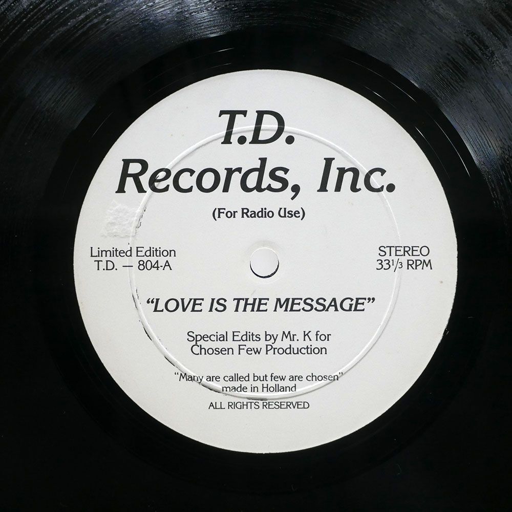 米 MFSB/LOVE IS MESSAGE MY FIRST MISTAKE/T.D. RECORDS, INC. TD804 12_画像1