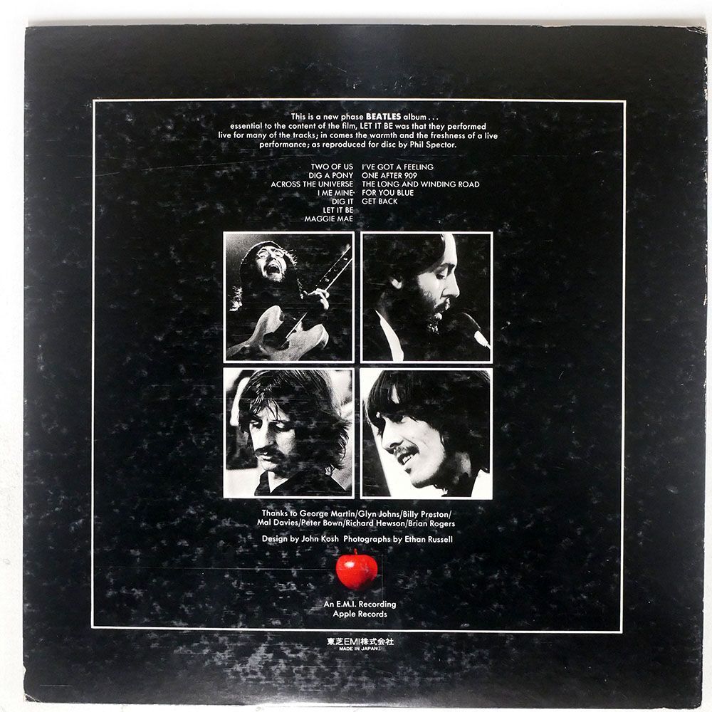 見本盤 ビートルズ/レット・イット・ビー/APPLE EAS80561 LPの画像2