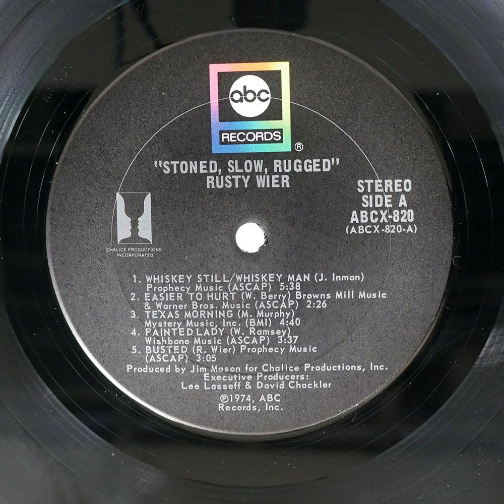 米 RUSTY WIER/STONED, SLOW, RUGGED/ABC ABCX820 LPの画像2