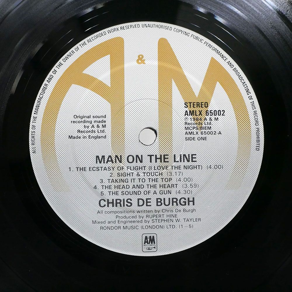 CHRIS DE BURGH/MAN ON THE LINE/A&M AMLX65002 LPの画像2