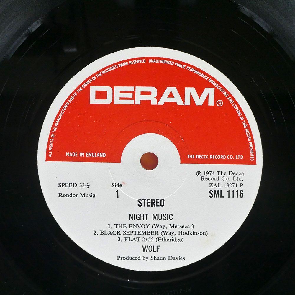 DARRYL WAY’S WOLF/NIGHT MUSIC/DERAM SML1116 LPの画像2