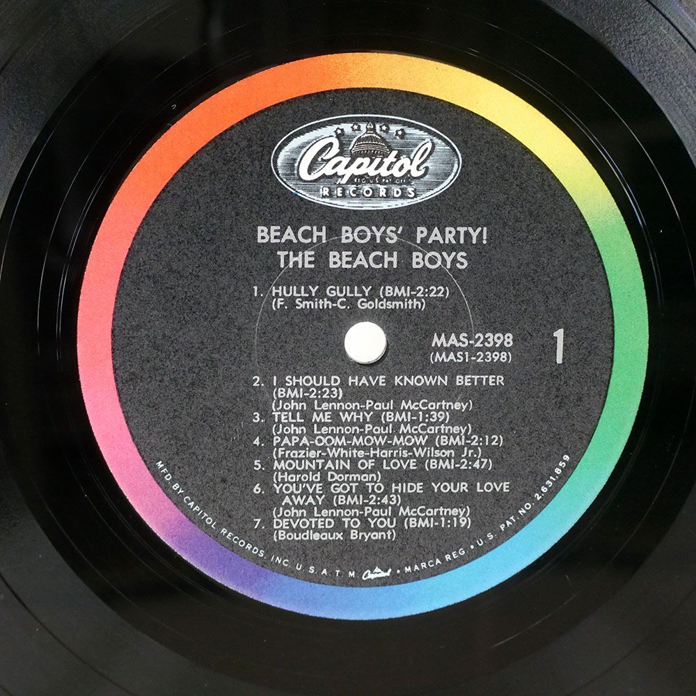 BEACH BOYS/BEACH BOY’S PARTY/CAPITOL MAS2398 LPの画像2