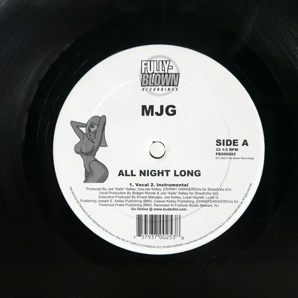 MJG (THE NEW MARY JANE GIRLZ)/ALL NIGHT LONG/FULLY-BLOWN RECORDINGS FB200025 12_画像1