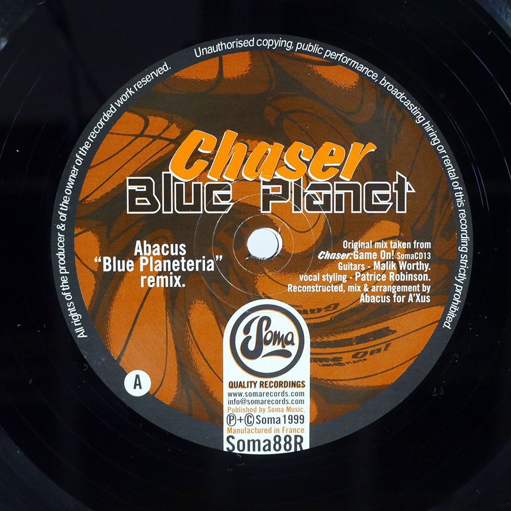 CHASER/BLUE PLANET (REMIXES)/SOMA QUALITY RECORDINGS SOMA88R 12の画像2