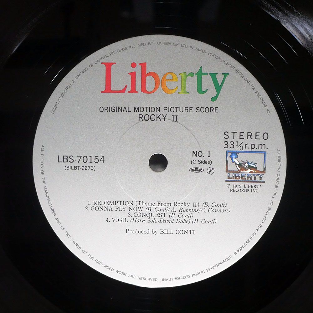 帯付き OST (ビル・コンティ)/ロッキー II/LIBERTY LBS70154 LP_画像2