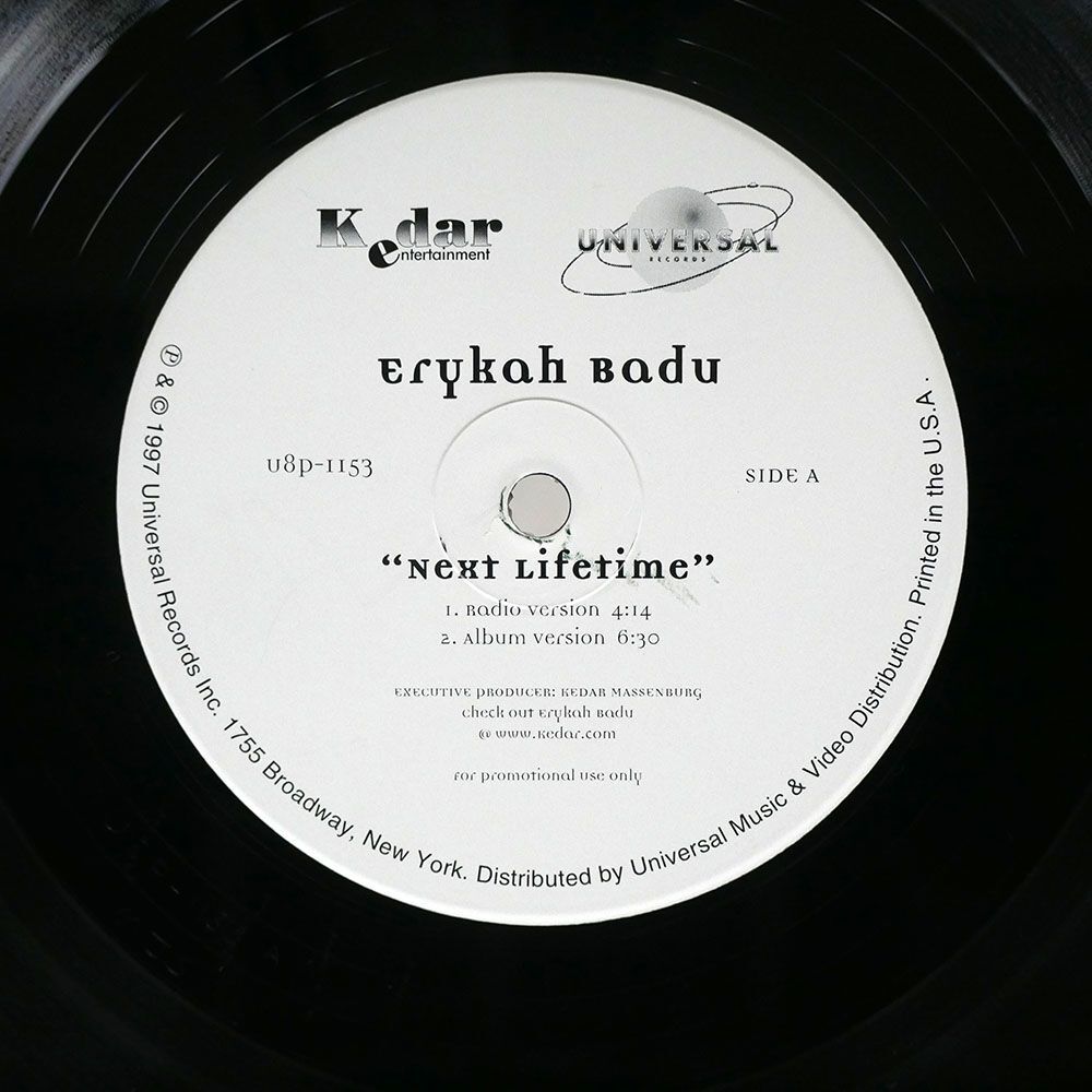 米 ERYKAH BADU/NEXT LIFETIME/UNIVERSAL U8P1153 12の画像1