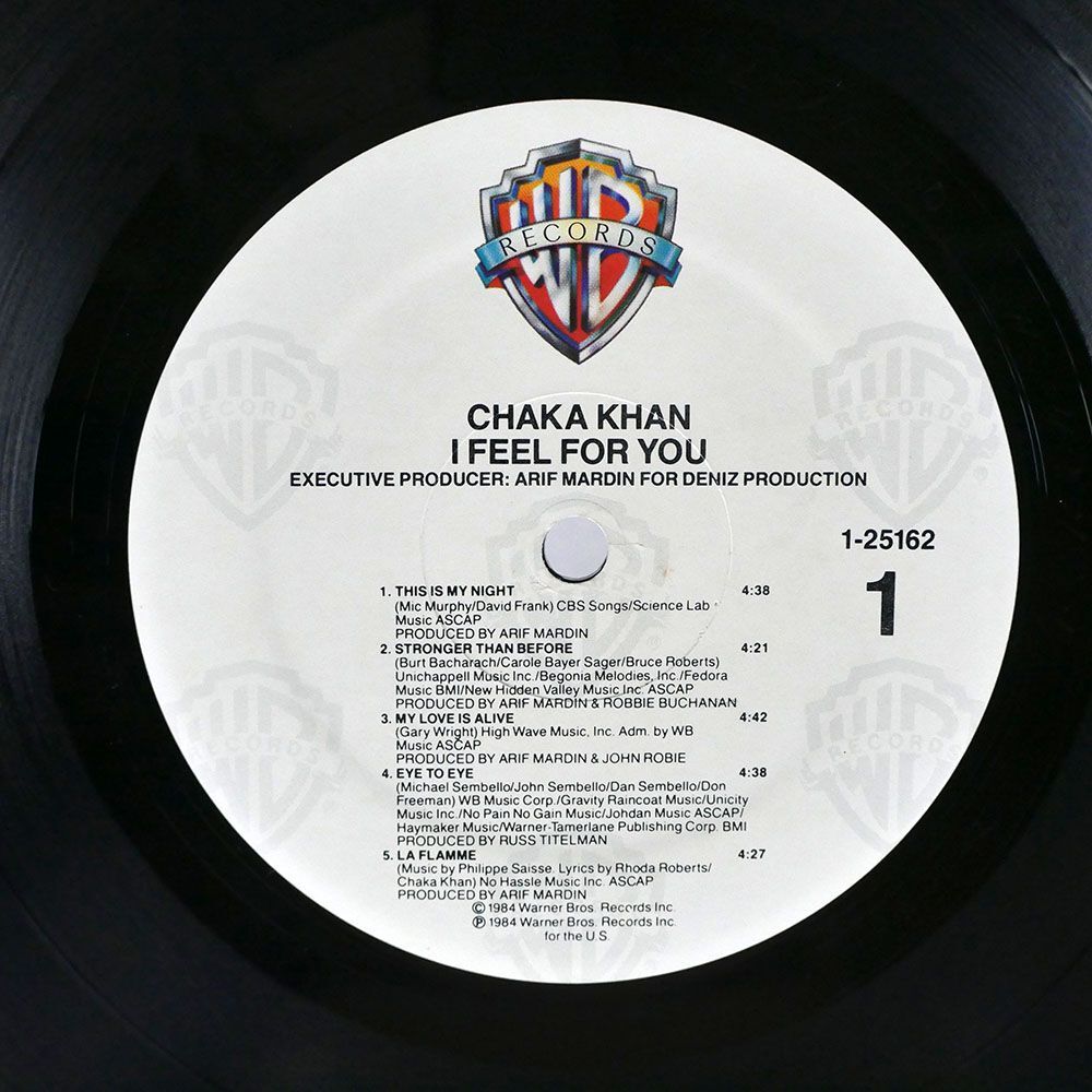 米 CHAKA KHAN/I FEEL FOR YOU/WARNER BROS. 125162 LPの画像2
