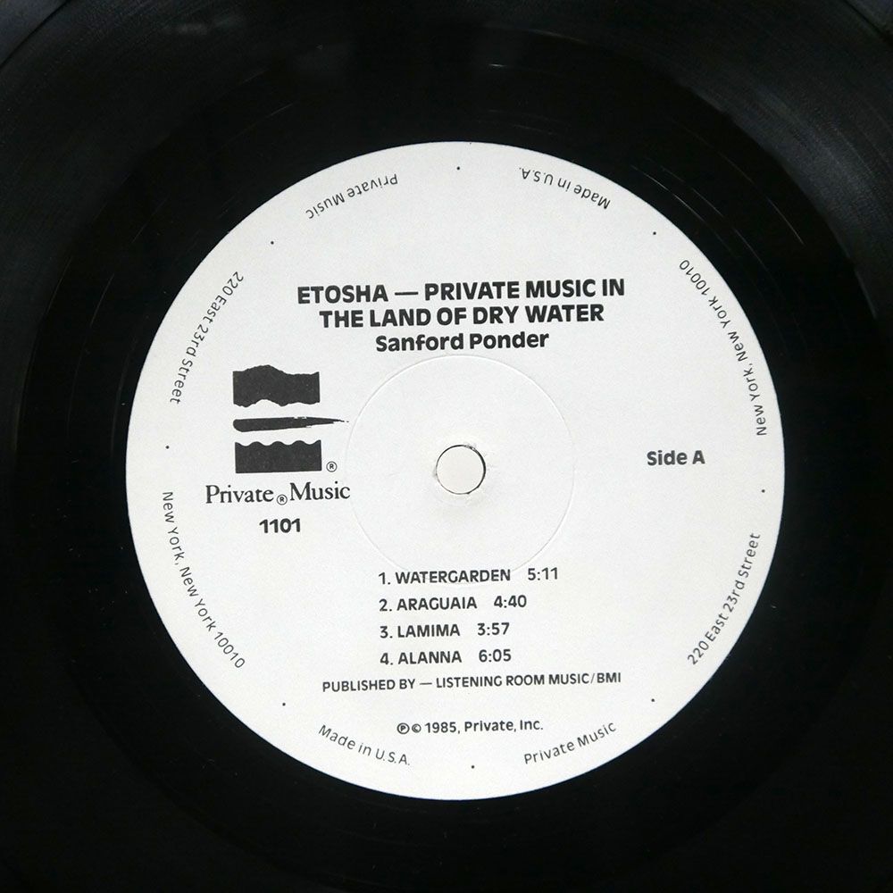 SANFORD PONDER/ETOSHA - PRIVATE MUSIC IN THE LAND OF DRY WATER/PRIVATE MUSIC 1101 LPの画像2