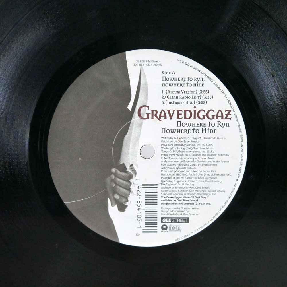 米 GRAVEDIGGAZ/NOWHERE TO RUN (NOWHERE TO HIDE)/GEE STREET 4228541051 12の画像2