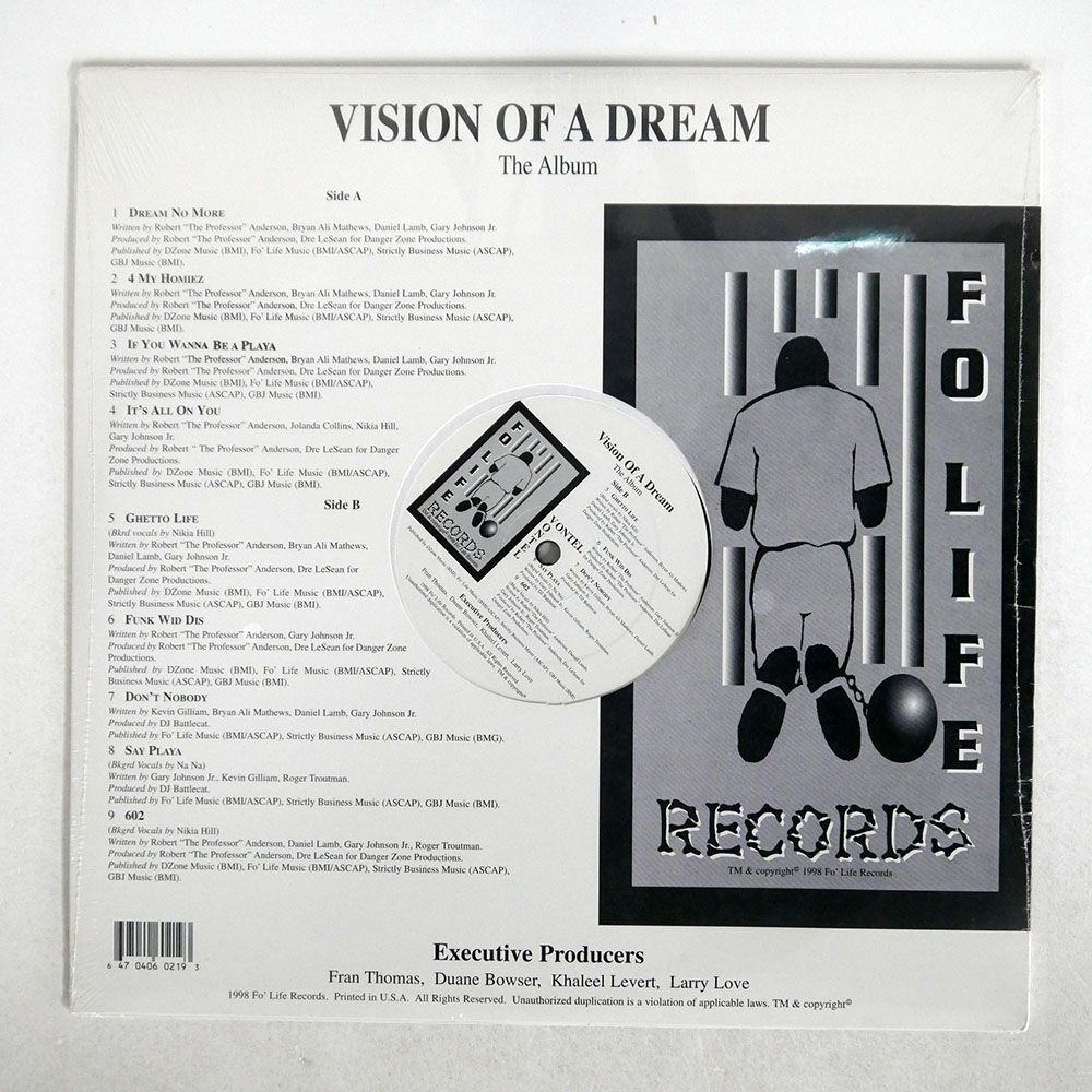 VONTEL/VISION OF A DREAM/FO LIFE NONE LPの画像2