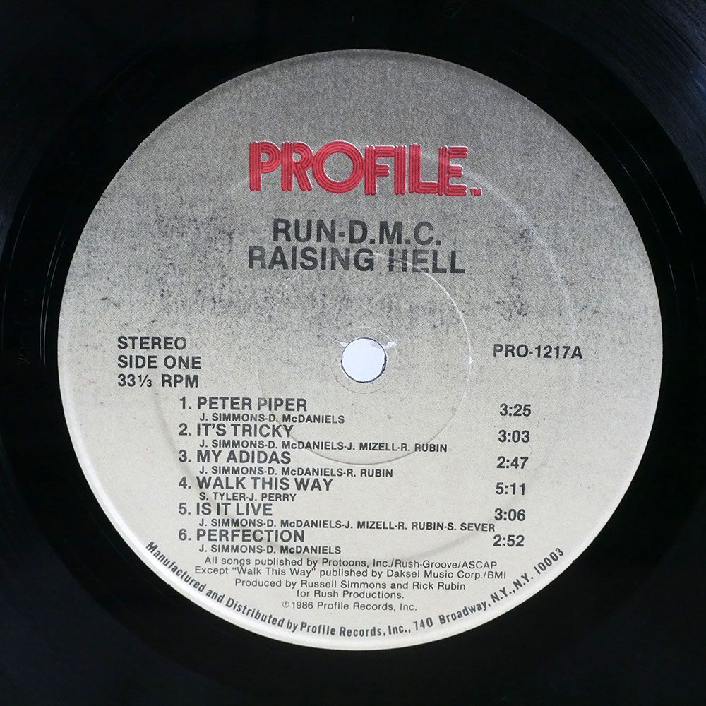 RUN D.M.C./RAISING HELL/PROFILE PRO1217 LPの画像2