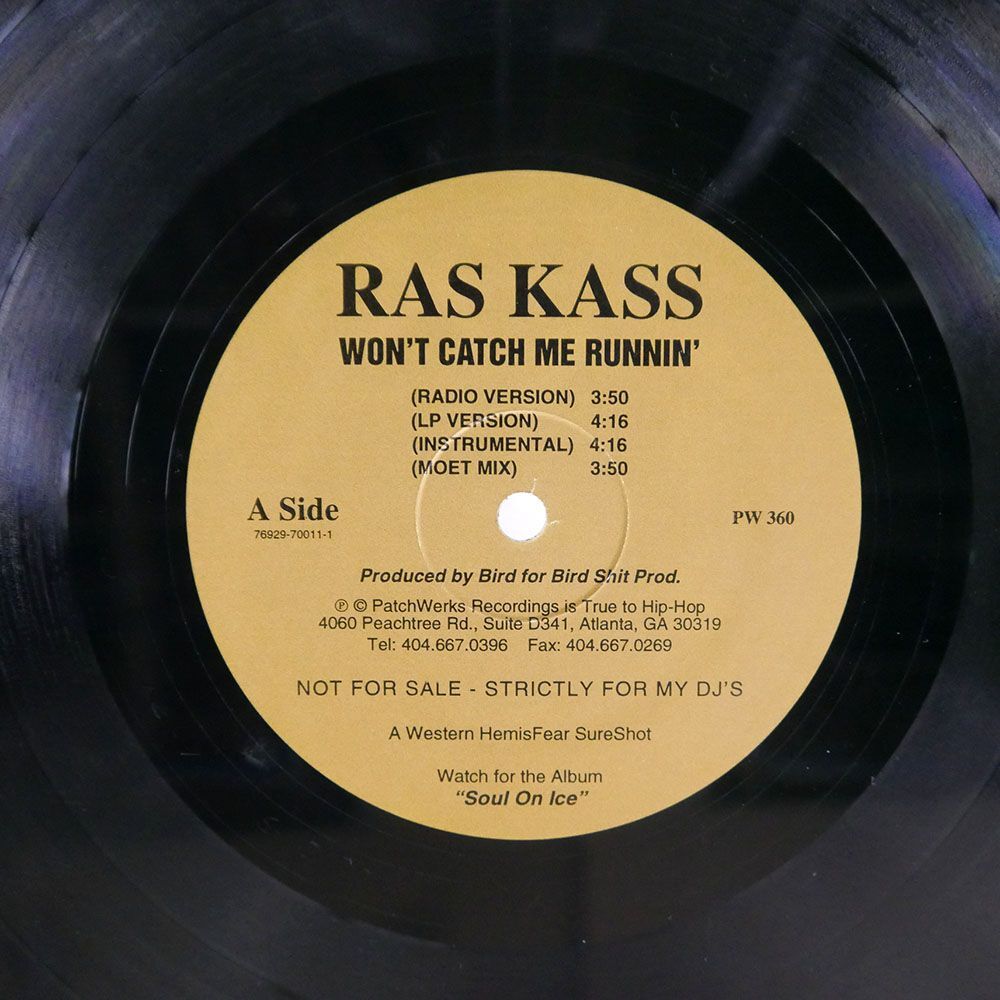 米 RAS KASS/WON’T CATCH ME RUNNIN’/PATCHWERK RECORDINGS PW360 12の画像1