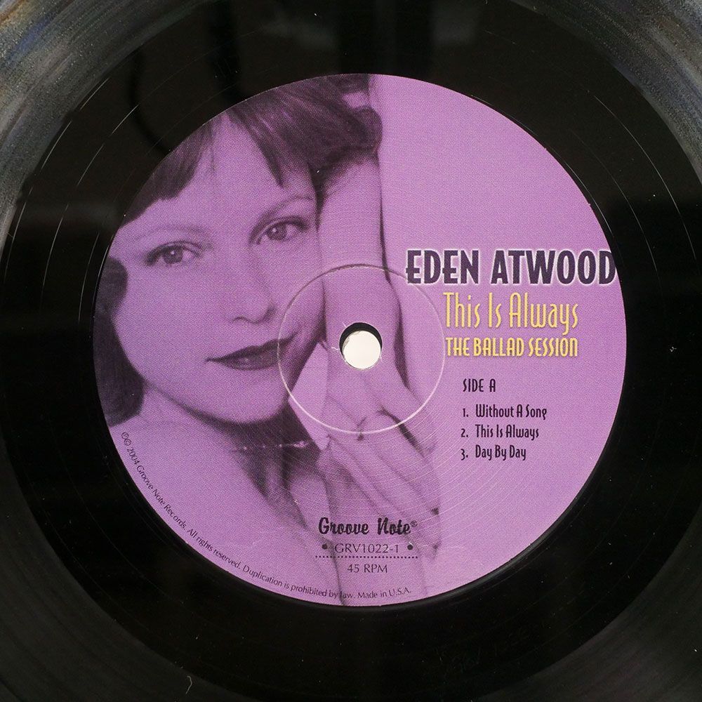 EDEN ATWOOD/THIS IS ALWAYS: THE BALLAD SESSION/GROOVE NOTE GRV1022 1 LPの画像3