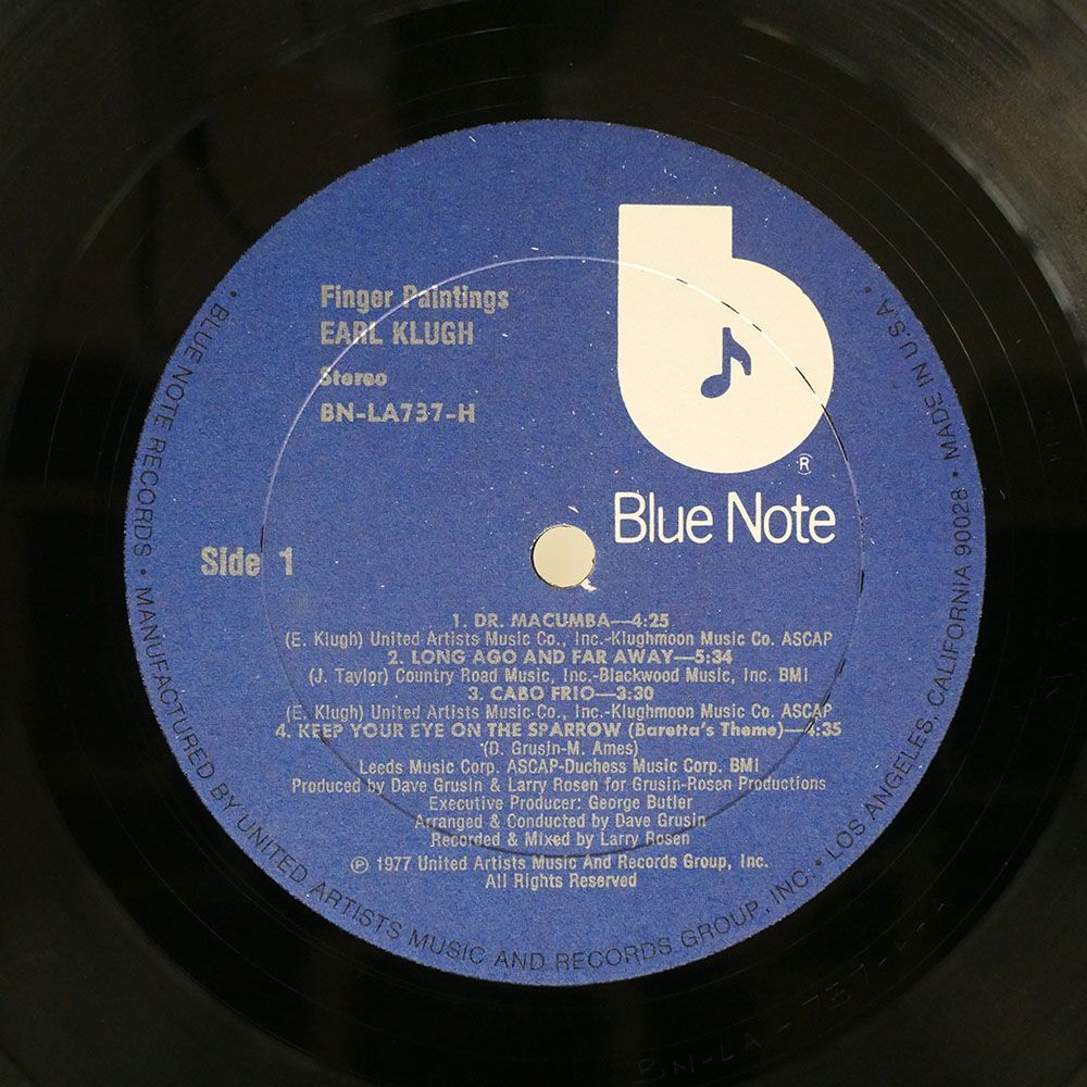 米 EARL KLUGH/FINGER PAINTINGS/BLUE NOTE BNLA737H LPの画像2