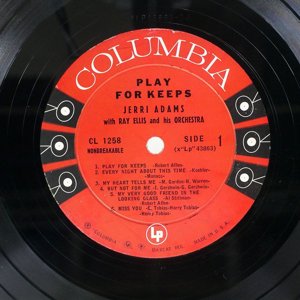 米 ORIGINAL モノラル盤 JERRI ADAMS/PLAY FOR KEEPS/COLUMBIA CL1258 LP