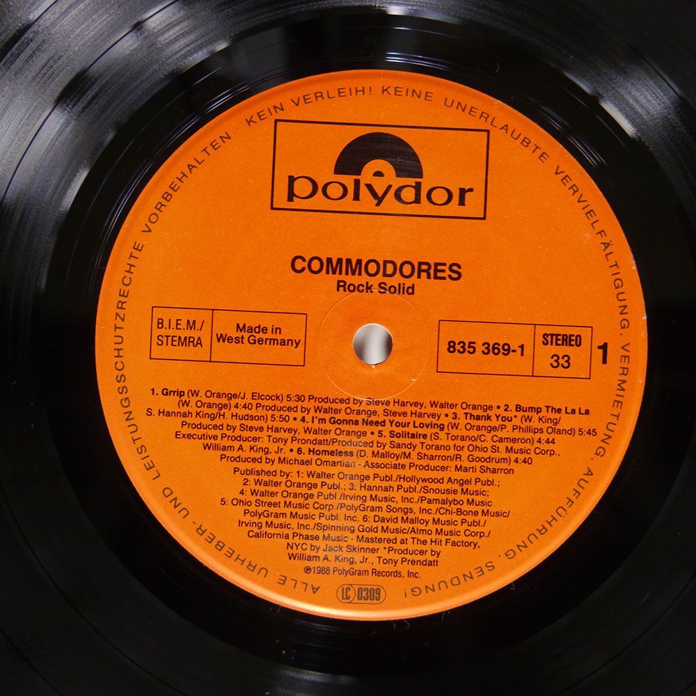 独 COMMODORES/ROCK SOLID/POLYDOR 8353691 LP_画像2