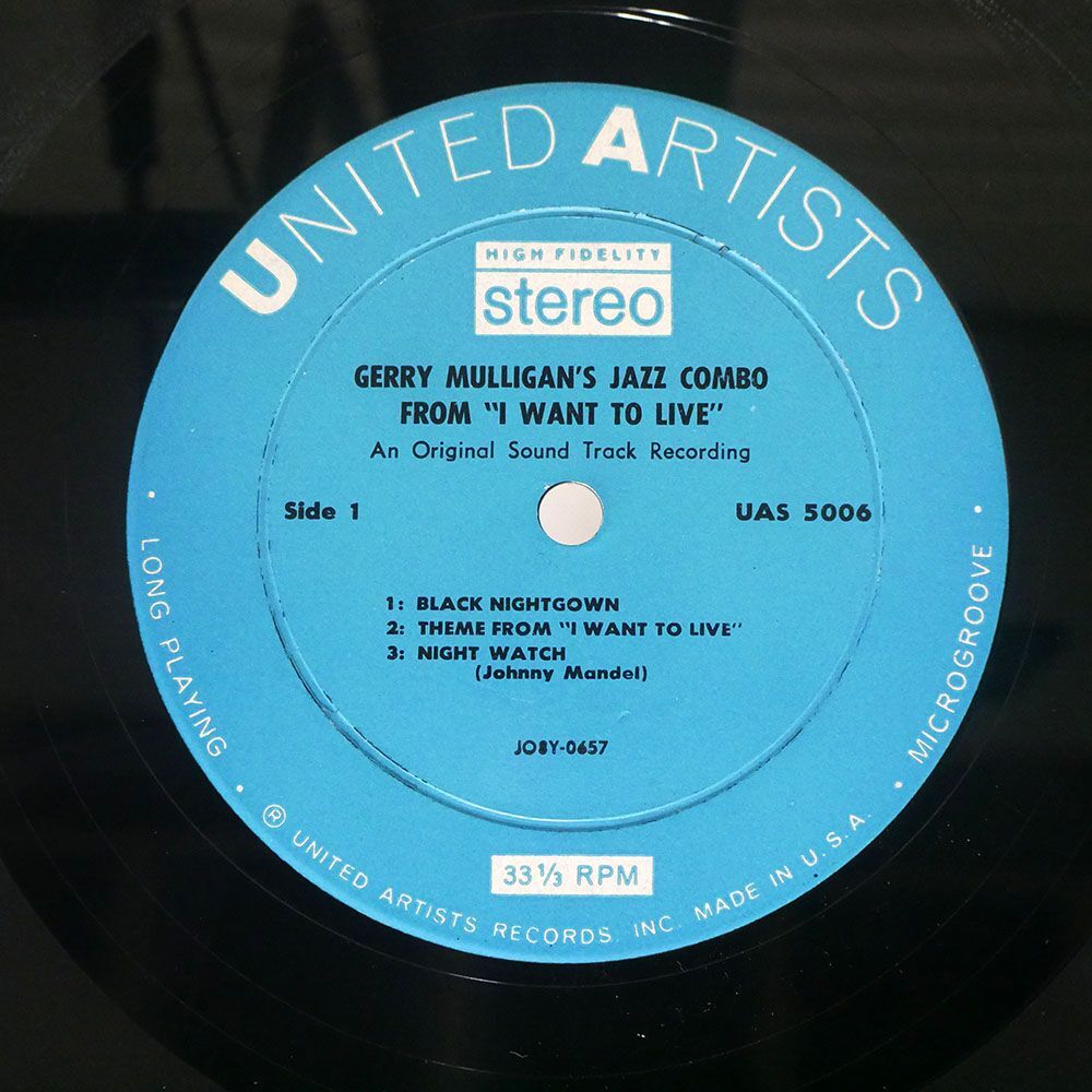 米 ジャンク GERRY MULLIGAN/JAZZ COMBO FROM "I WANT TO LIVE!"/UNITED ARTISTS UAS5006 LPの画像2