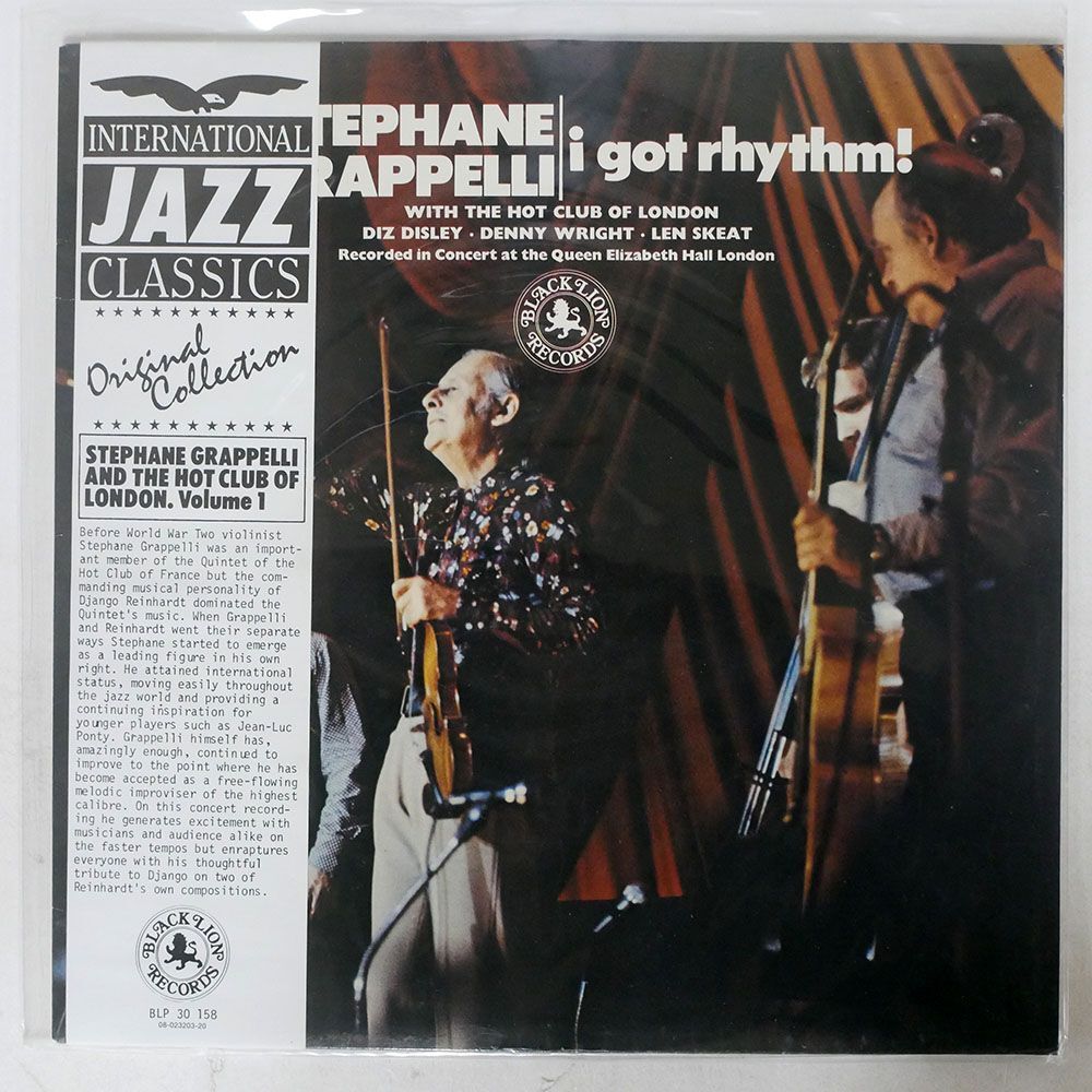 帯付き STPHANE GRAPPELLI/I GOT RHYTHM/BLACK LION BLP30158 LPの画像1