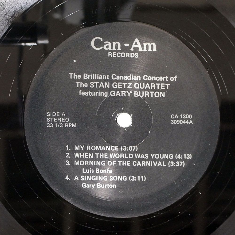 STAN GETZ QUARTET/BRILLIANT CANADIAN CONCERT OF STAN GETZ/CAN-AM CANAM1300 LPの画像2