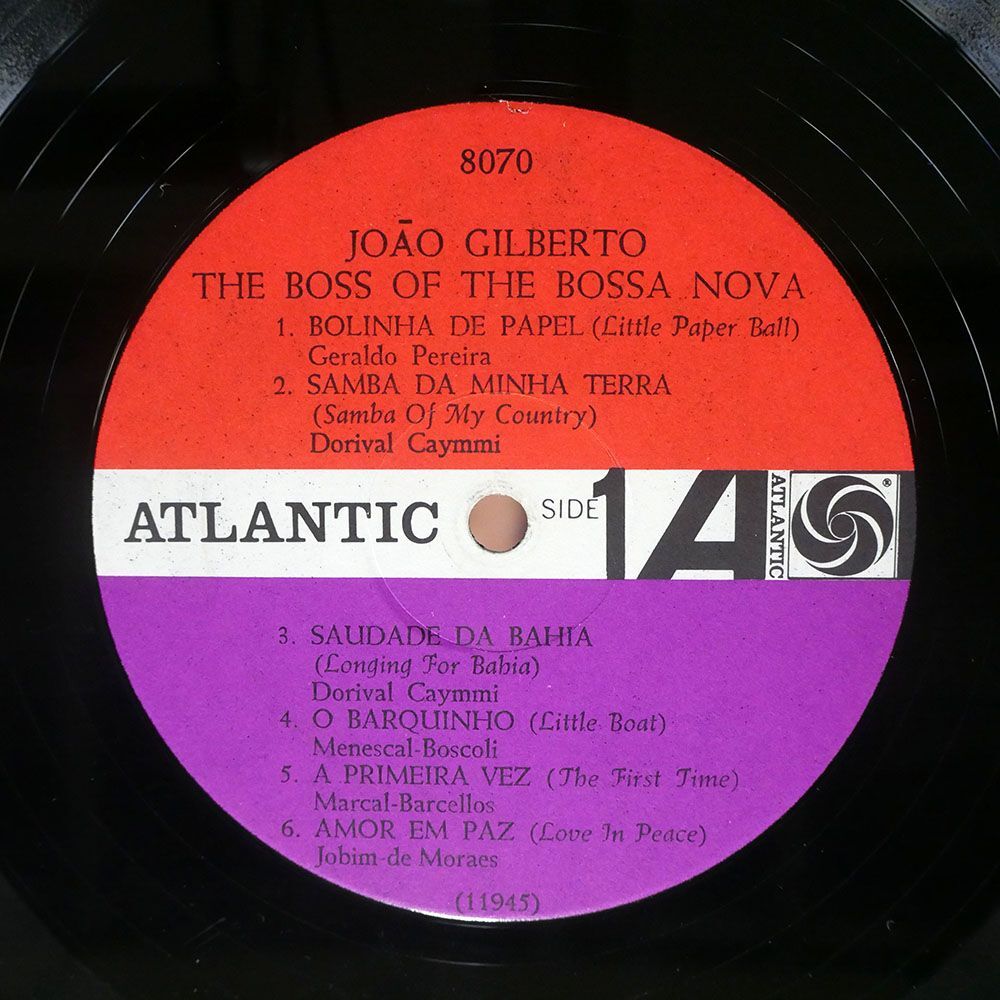 JOAO GILBERTO/BOSS OF THE BOSSA NOVA/ATLANTIC 8070 LPの画像2