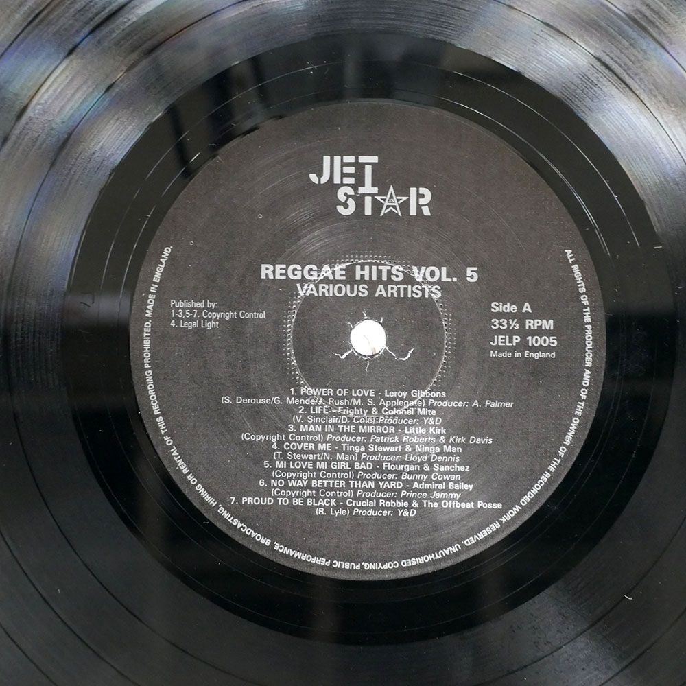 英 VA/REGGAE HITS VOLUME 5/JETSTAR JELP1005 LPの画像2