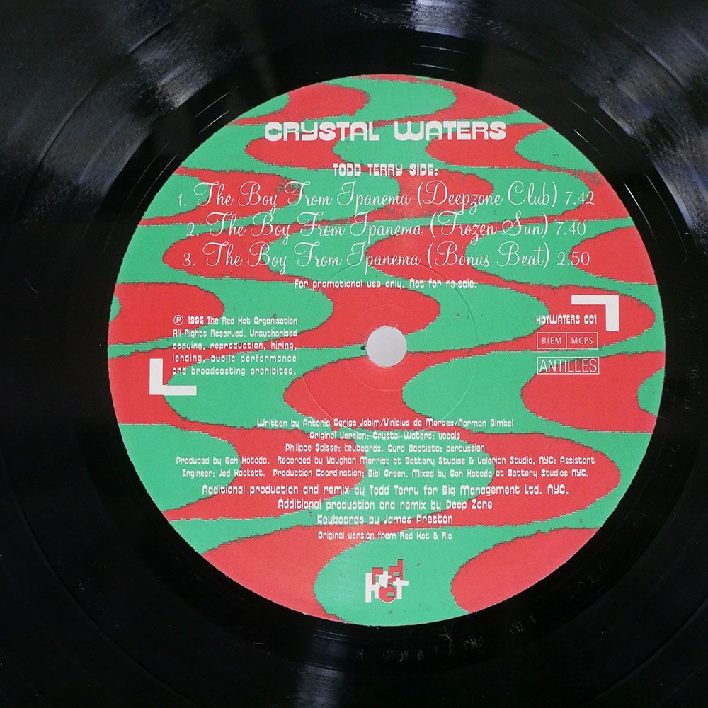 CRYSTAL WATERS/BOY FROM IPANEMA/ANTILLES HOTWATERS001 12の画像1