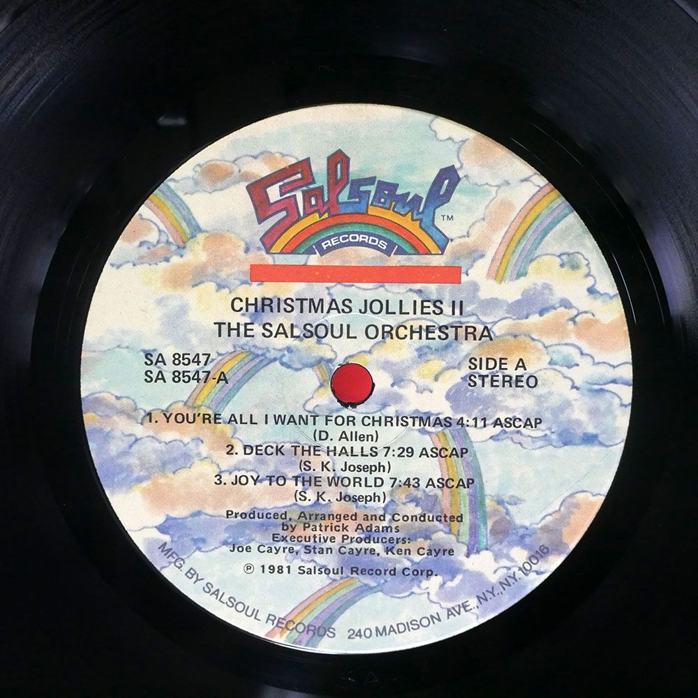 米 SALSOUL ORCHESTRA/CHRISTMAS JOLLIES II/SALSOUL SA8547 LPの画像2