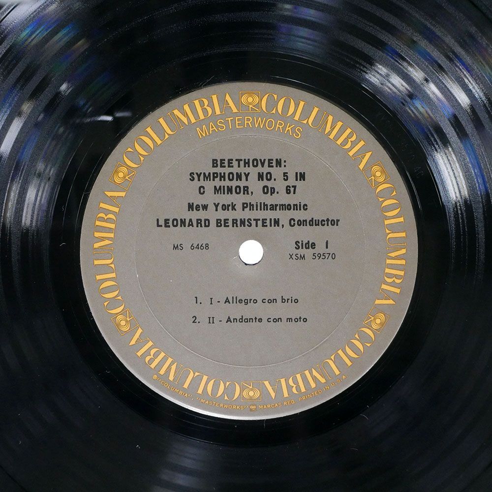 米 BERNSTEIN/BEETHOVEN: FIFTH SYMPHONY/COLUMBIA MASTERWORKS MS6468 LPの画像2