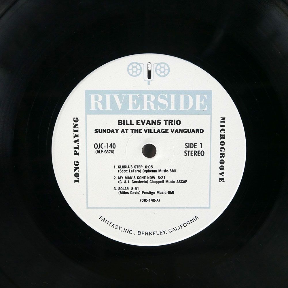  rice BILL EVANS/SUNDAY AT THE VILLAGE VANGUARD/RIVERSIDE OJC140 LP