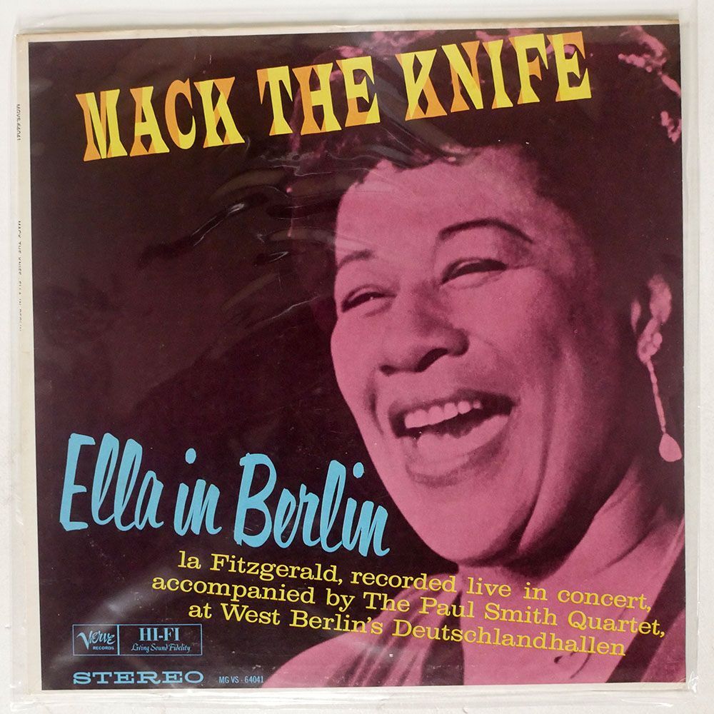 米 ELLA FITZGERALD/IN BERLIN MACK THE KNIFE/VERVE V64041 LPの画像1