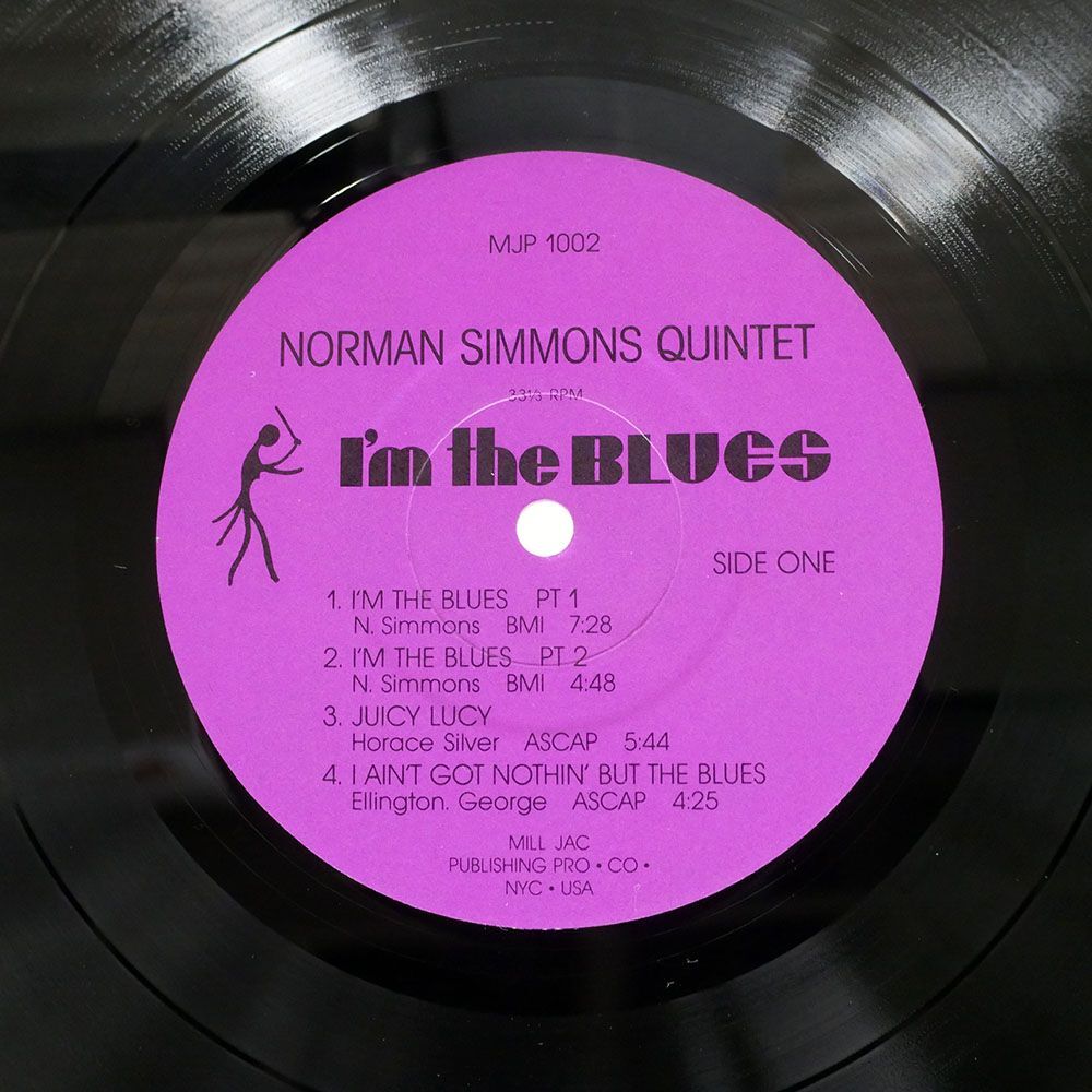 米 NORMAN SIMMONS QUINTET/I’M... THE BLUES/MILLJAC PUB CO. MJP1002 LPの画像2