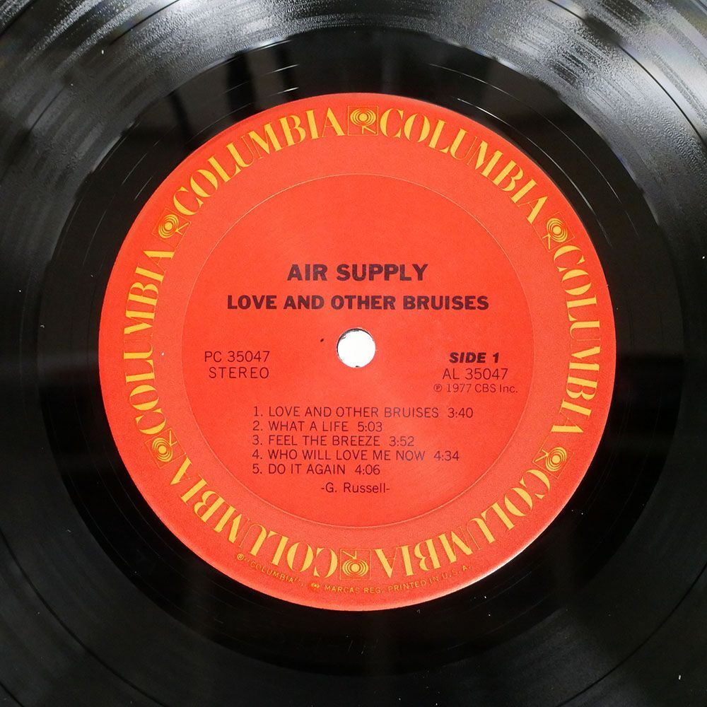 米 AIR SUPPLY/LOVE AND OTHER BRUISES/COLUMBIA PC35047 LP_画像2