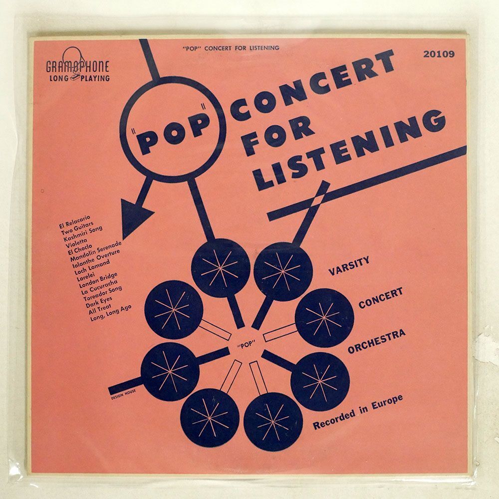 米 VARSITY CONCERT ORCHESTRA/POP CONCERT FOR LISTENING/GRAMOPHONE 20109 LP_画像1