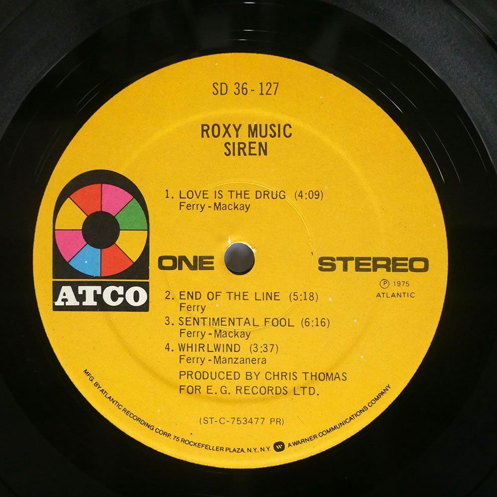  рис ROXY MUSIC/SIREN/ATCO SD36127 LP
