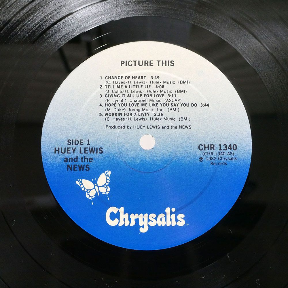 米 HUEY LEWIS & THE NEWS/PICTURE THIS/CHRYSALIS CHR1340 LP_画像2