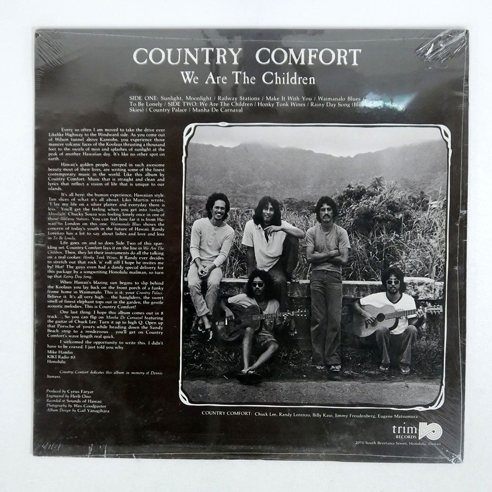 米 未開封 COUNTRY COMFORT/WE ARE THE CHILDREN/TRIM TRIM1980 LPの画像2