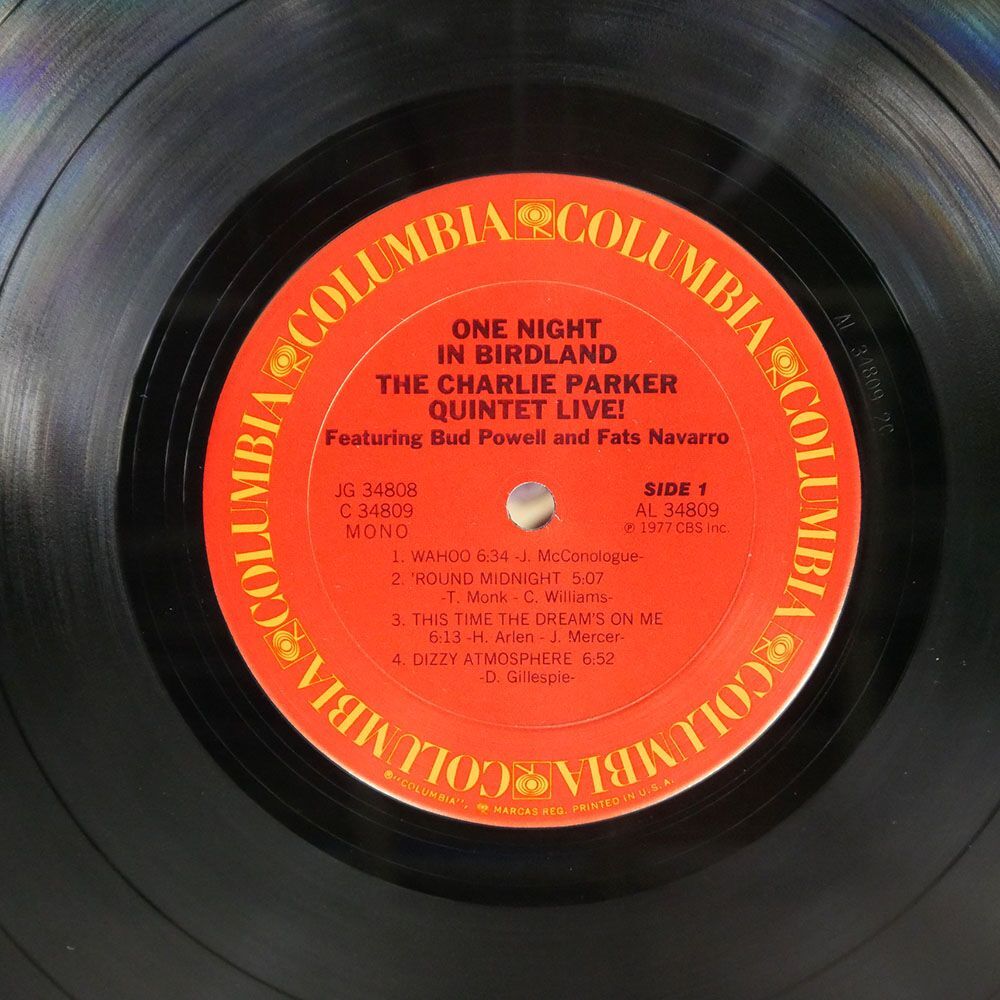 米 CHARLIE PARKER/ONE NIGHT IN BIRDLAND/COLUMBIA JG34808 LPの画像2