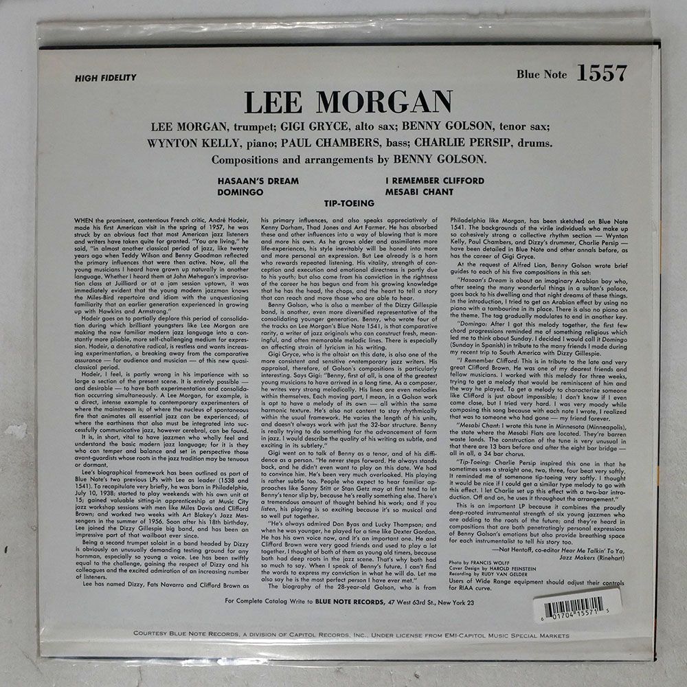 LEE MORGAN/VOL 3/BLUE NOTE BLP1557 LPの画像2