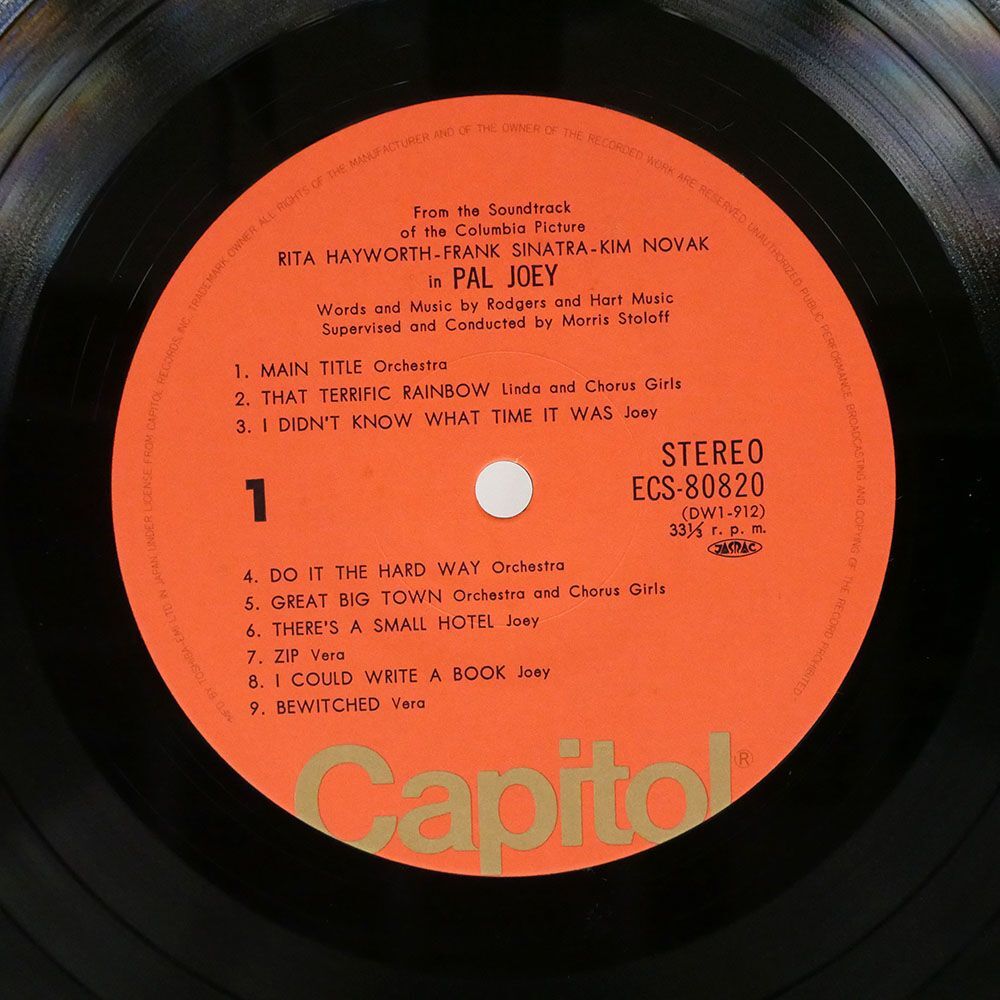OST(FRANK SINATRA)/PAL JOEY/CAPITOL ECS80820 LP_画像2
