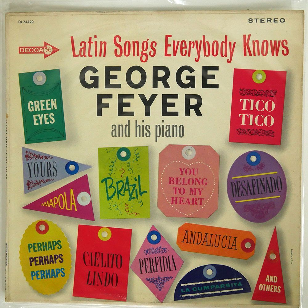 GEORGE FEYER/LATIN SONGS EVERYBODY KNOWS/DECCA DL74420 LPの画像1