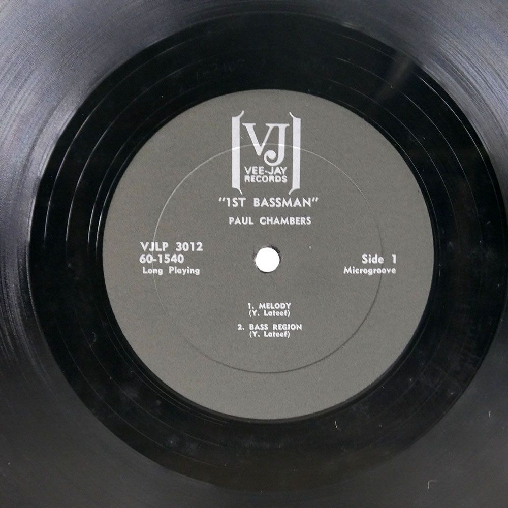 米 PAUL CHAMBERS/1ST BASSMAN/VEE JAY VJLP3012 LPの画像3