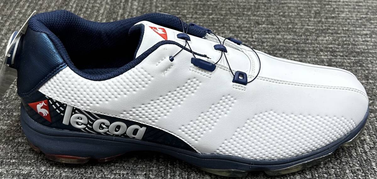 ● le coq sportif  ルコックスポルティフ ゴルフシューズ スパイク 27.5㎝ メンズ 靴 ダイヤル式 ホワイト ブルーの画像8
