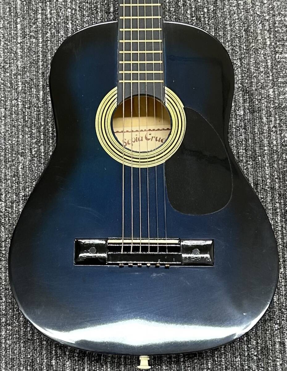 ●　Sepia Crue　セピアクルー　ミニギター　ミニアコースティックギター　W-50/BLS　ミニアコギ　ブルー　楽器　弦楽器_画像6