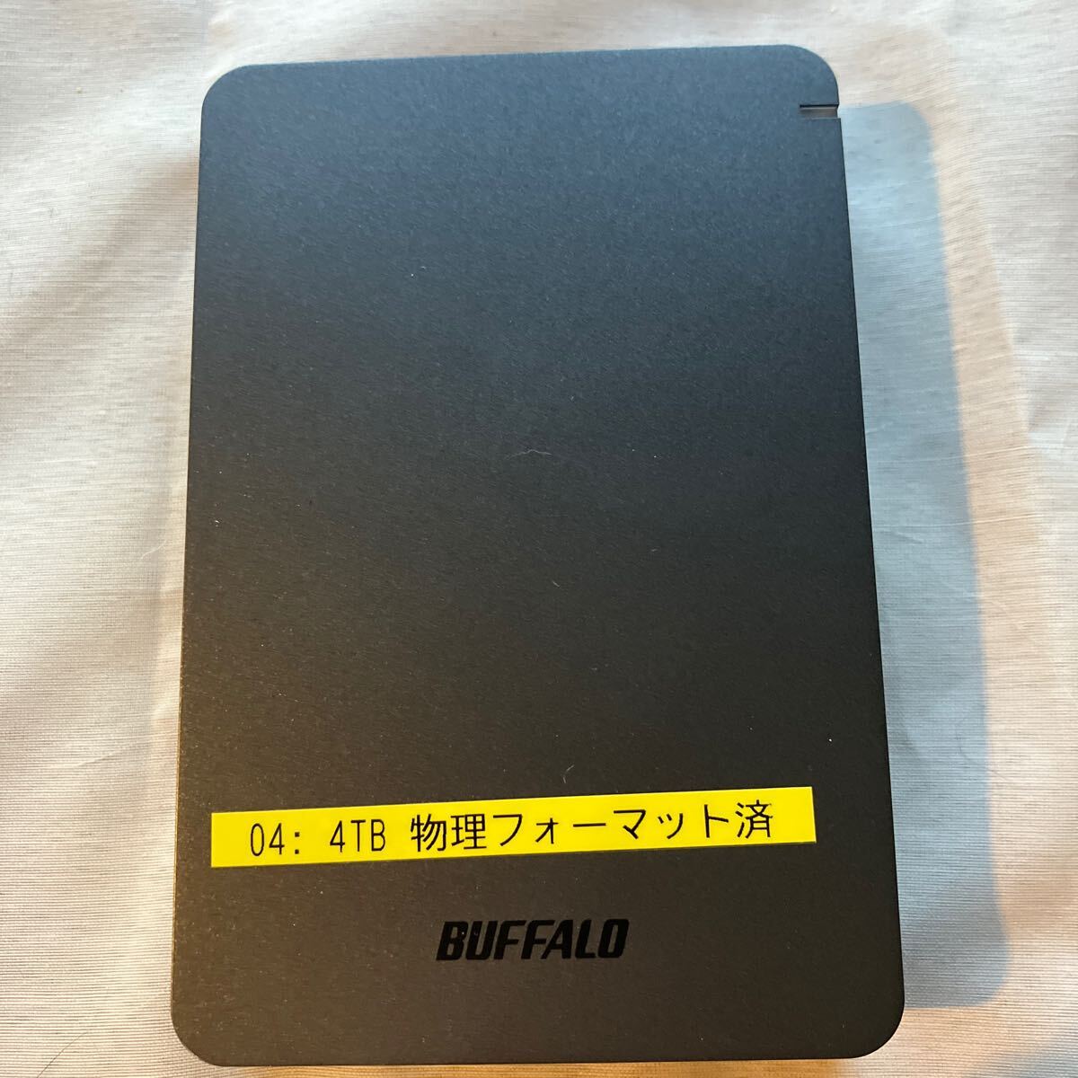 BUFFALO ポータブルHDD 物理フォーマット済み　4TB_画像1