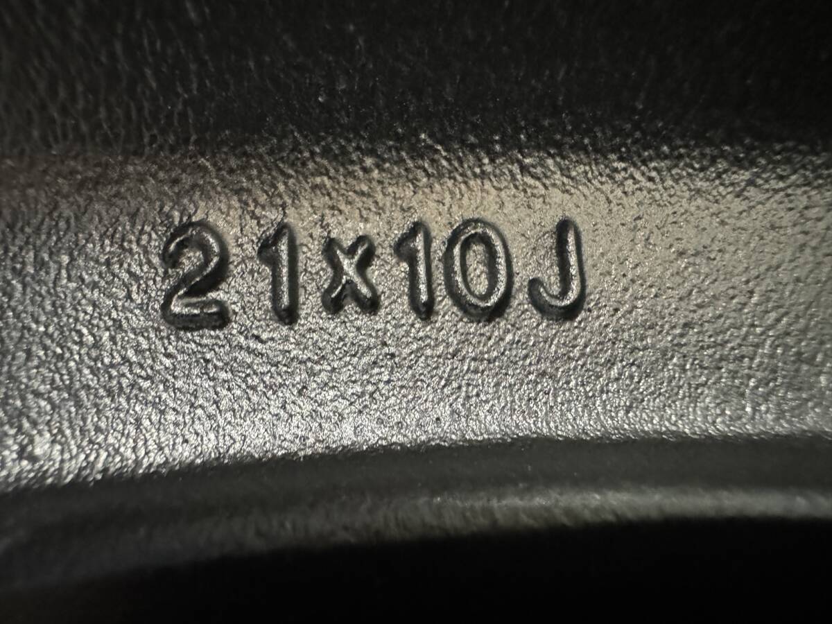 在庫処分 未使用 4本セット メッシュ ガンメタ×ポリッシュ 21インチ 10J +40 PCD120 5H BMW レクサス LS460 (4016)の画像7